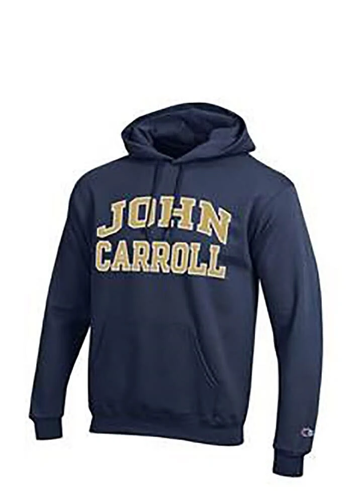Champion John Carroll Blue Streaks Mens Navy Fleece Long Sleeve Hoodie