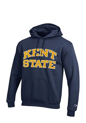 Champion Kent State Golden Flashes Mens Navy Blue Fleece Long Sleeve Hoodie