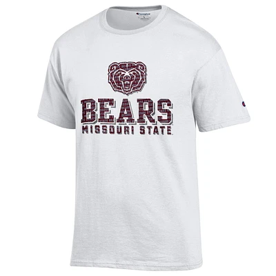 Champion Missouri State Bears White Fine Print Short Sleeve T Shirt