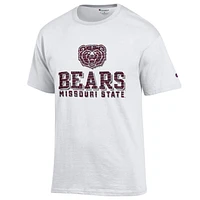 Champion Missouri State Bears White Fine Print Short Sleeve T Shirt
