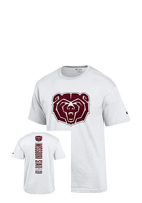 Champion Missouri State Bears White Down Back Short Sleeve T Shirt