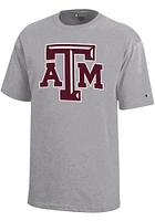 Champion Texas A&M Aggies Youth Grey Logo Short Sleeve T-Shirt