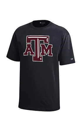Champion Texas A&M Aggies Youth Black Logo Short Sleeve T-Shirt