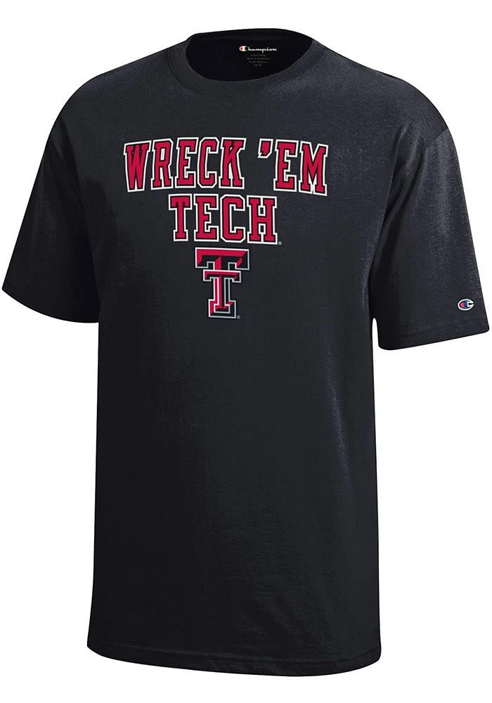 Champion Texas Tech Red Raiders Youth Black Wreck Em Short Sleeve T-Shirt
