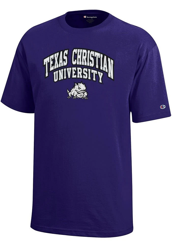 Champion TCU Horned Frogs Youth Purple Arch Mascot Short Sleeve T-Shirt