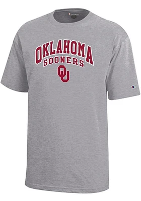 Champion Oklahoma Sooners Youth Grey Arch Mascot Short Sleeve T-Shirt