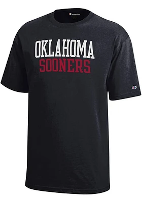 Champion Oklahoma Sooners Youth Black Rally Loud Short Sleeve T-Shirt