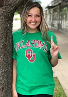 Champion Oklahoma Sooners Green Arch Mascot Short Sleeve T Shirt