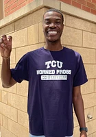 Champion TCU Horned Frogs Purple Baseball Short Sleeve T Shirt