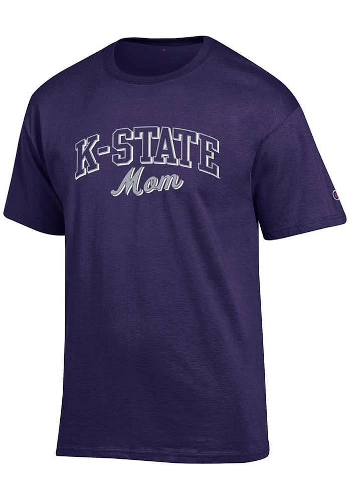 Champion K-State Wildcats Womens Purple Mom Script Short Sleeve T-Shirt
