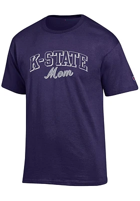 Champion K-State Wildcats Womens Purple Mom Script Short Sleeve T-Shirt