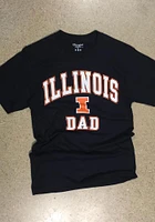 Champion Illinois Fighting Illini Navy Blue Dad Short Sleeve T Shirt