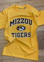 Champion Missouri Tigers Gold No1 Design Short Sleeve T Shirt
