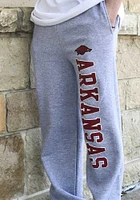 Champion Arkansas Razorbacks Mens Grey Open Bottom Sweatpants