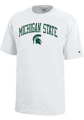 Champion Michigan State Spartans Youth White Arch Short Sleeve T-Shirt