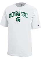 Champion Michigan State Spartans Youth White Arch Short Sleeve T-Shirt