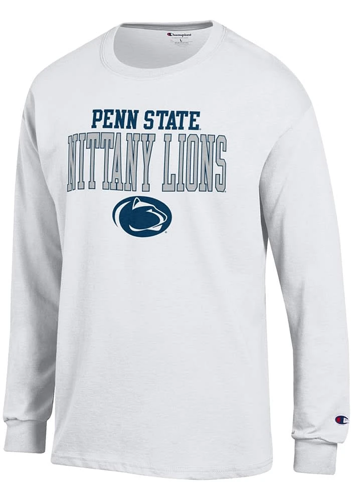 Champion Penn State Nittany Lions White Long Sleeve T Shirt