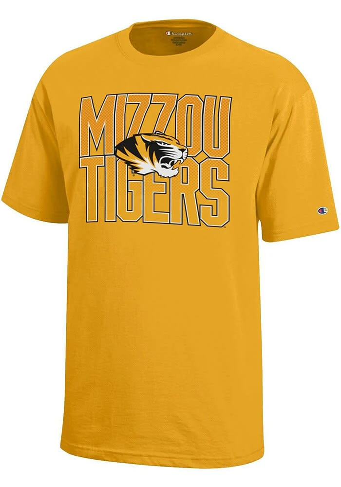 Champion Missouri Tigers Youth Gold Stacked Short Sleeve T-Shirt