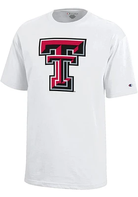 Champion Texas Tech Red Raiders Youth White Logo Collection Short Sleeve T-Shirt
