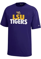 Champion LSU Tigers Youth Purple Bold Short Sleeve T-Shirt