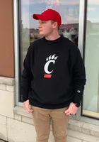 Champion Cincinnati Bearcats Mens Black Reverse Weave Logo Long Sleeve Crew Sweatshirt