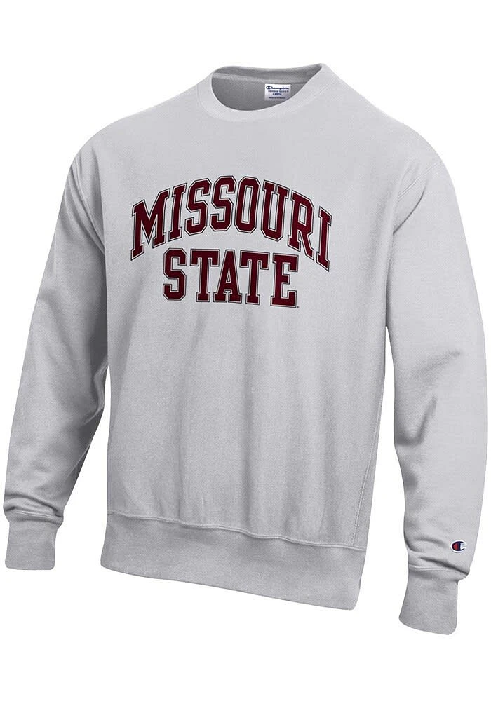 Champion Missouri State Bears Mens Grey Reverse Weave Long Sleeve Crew Sweatshirt