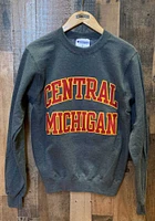Champion Central Michigan Chippewas Mens Charcoal Arch Long Sleeve Crew Sweatshirt