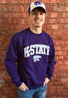 Champion K-State Wildcats Mens Purple Arch Wordmark Mascot Long Sleeve Crew Sweatshirt