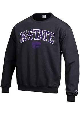 Champion K-State Wildcats Mens Arch Mascot Long Sleeve Crew Sweatshirt