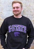 Champion K-State Wildcats Mens Arch Mascot Long Sleeve Crew Sweatshirt