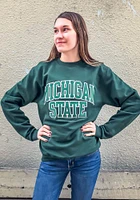 Champion Michigan State Spartans Mens Arch Long Sleeve Crew Sweatshirt