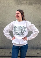Champion Michigan State Spartans Mens Arch Long Sleeve Crew Sweatshirt