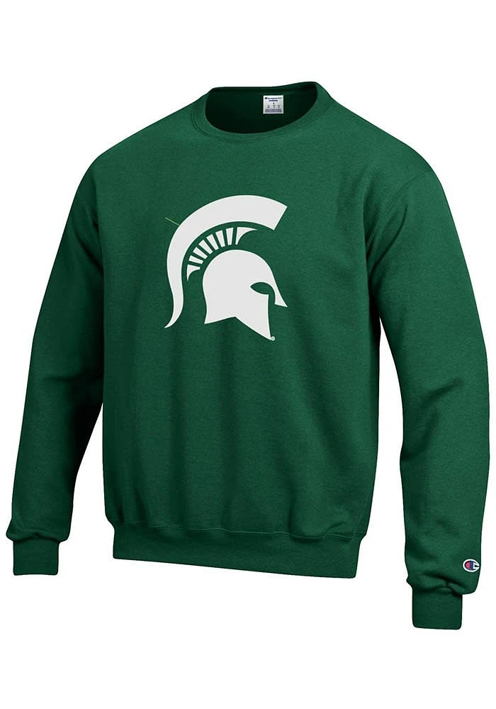 Champion Michigan State Spartans Mens Big Logo Long Sleeve Crew Sweatshirt