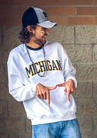 Champion Michigan Wolverines Mens Arch Long Sleeve Crew Sweatshirt