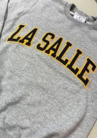Champion La Salle Explorers Mens Grey Arch Long Sleeve Crew Sweatshirt