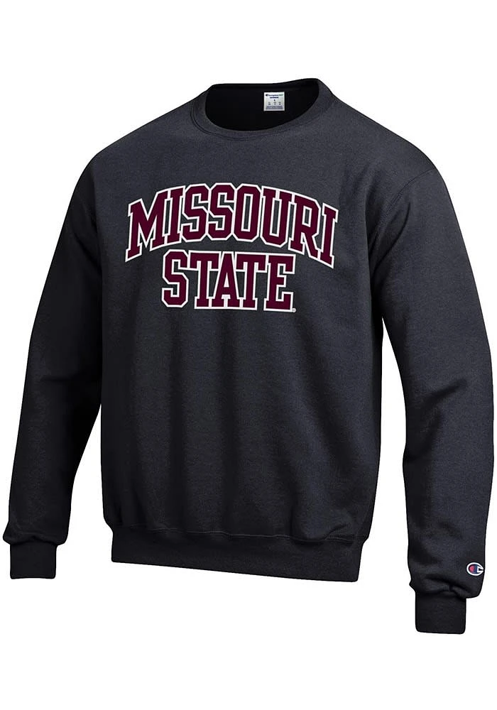 Champion Missouri State Bears Mens Black Arch Long Sleeve Crew Sweatshirt