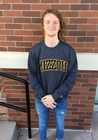 Champion Missouri Tigers Mens Charcoal Arch Long Sleeve Crew Sweatshirt