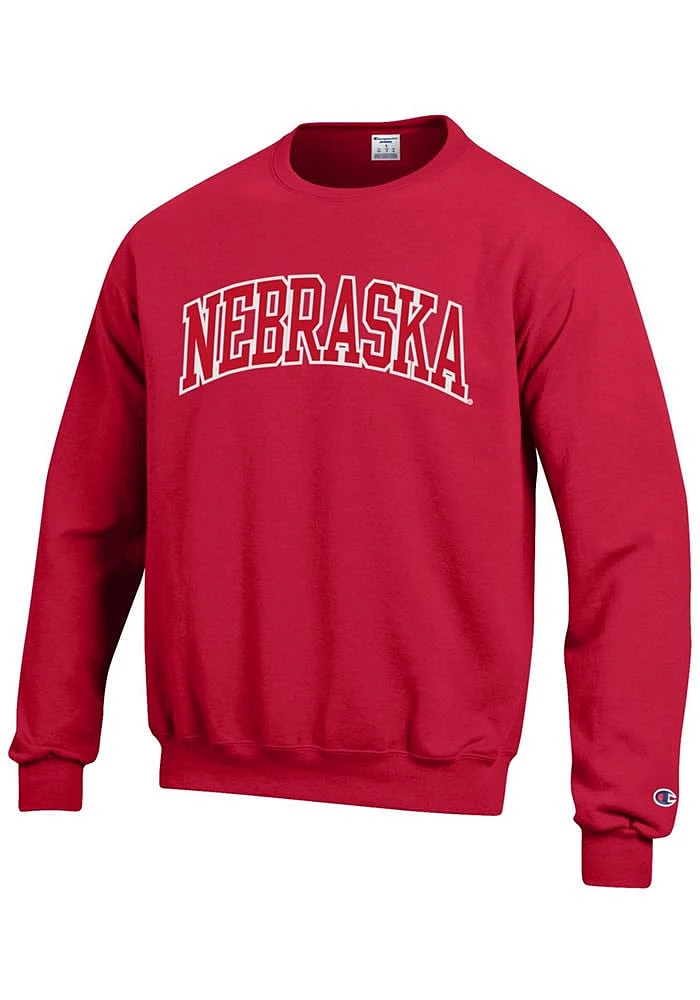 Champion Nebraska Cornhuskers Mens Arch Long Sleeve Crew Sweatshirt