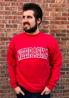 Champion Nebraska Cornhuskers Mens Arch Long Sleeve Crew Sweatshirt