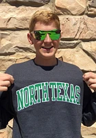 Champion North Texas Mean Green Mens Charcoal Arch Long Sleeve Crew Sweatshirt