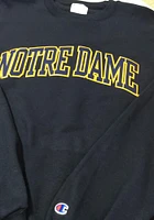 Champion Notre Dame Fighting Irish Mens Navy Blue Arch Design Long Sleeve Crew Sweatshirt