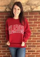 Champion Oklahoma Sooners Mens Cardinal Arch Long Sleeve Crew Sweatshirt