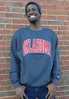 Champion Oklahoma Sooners Mens Charcoal Arch Long Sleeve Crew Sweatshirt