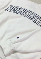Champion Penn State Nittany Lions Mens White Arch Name Twill Long Sleeve Crew Sweatshirt