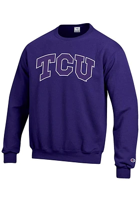 Champion TCU Horned Frogs Mens Arch Long Sleeve Crew Sweatshirt