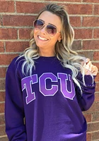 Champion TCU Horned Frogs Mens Arch Long Sleeve Crew Sweatshirt