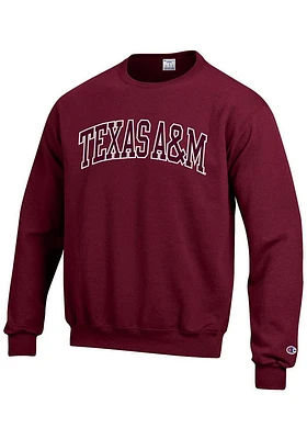 Champion Texas A&M Aggies Mens Maroon Arch Long Sleeve Crew Sweatshirt