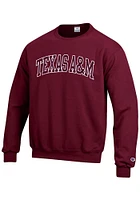 Champion Texas A&M Aggies Mens Maroon Arch Long Sleeve Crew Sweatshirt