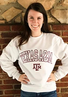 Champion Texas A&M Aggies Mens White Arch Logo Long Sleeve Crew Sweatshirt