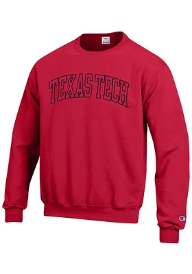Champion Texas Tech Red Raiders Mens Arch Long Sleeve Crew Sweatshirt